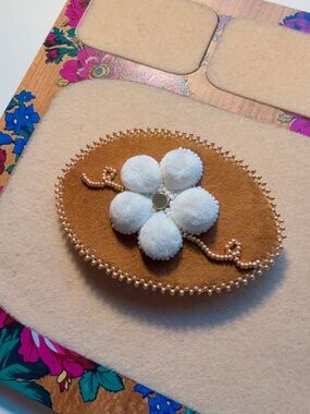 Beaded barrette/hair clip